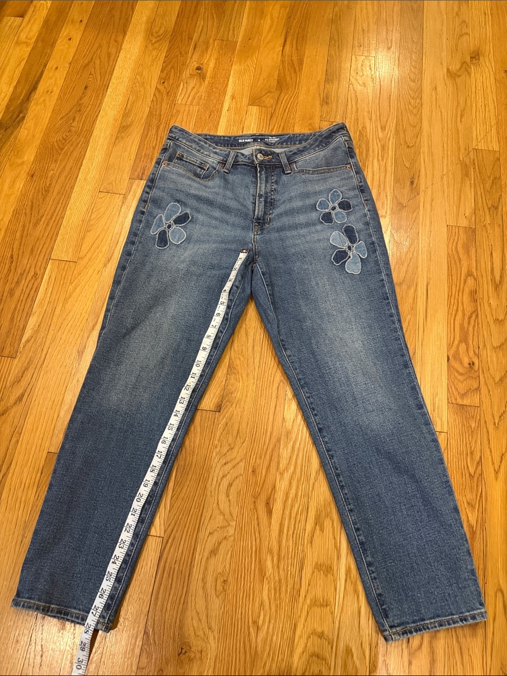 Old navy Classic Blue Floral Patch High-Rise Women’s Jeans